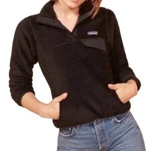 Patagonia Women's Re-Tool Snap-T Pullover Sweater Jacket Black l Size Small